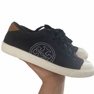 Tory Burch Navy Canvas Sneaker Shoe Size 8